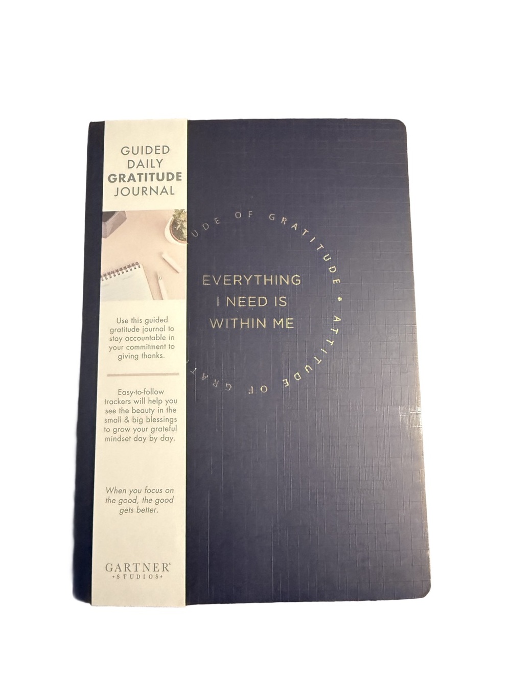 Gartner Studios Navy Journal with Gold Foil Text